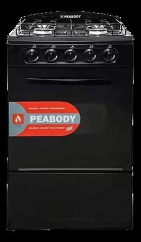 Cocina Peabody Glass Negra Multigas 53cm SP84-3H