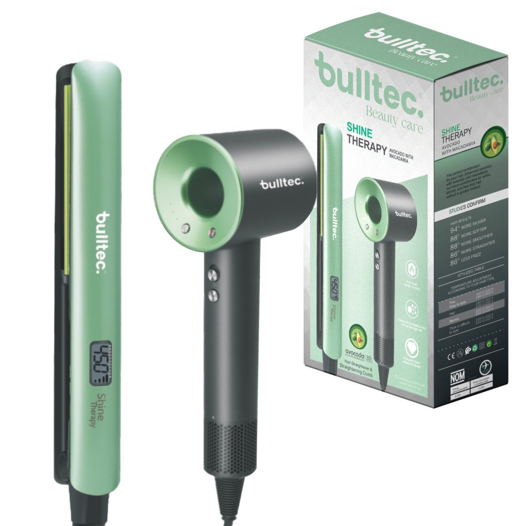 Set de Secador Ultra Rapido y Plancha de Pelo SHINE BULLTEC