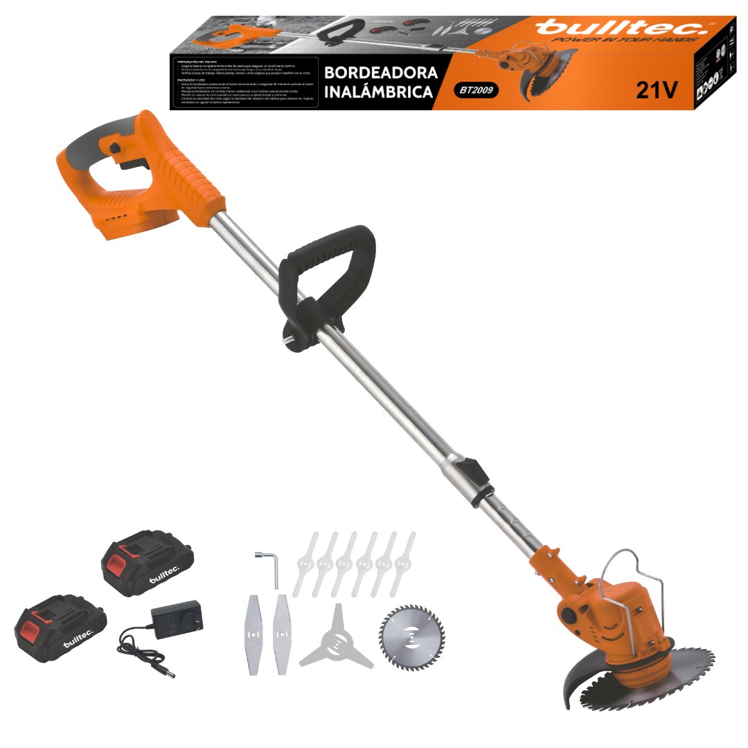 Bordeadora Corta Cesped Inalambrica Con Accesorios Metálicos BULLTEC BT2009