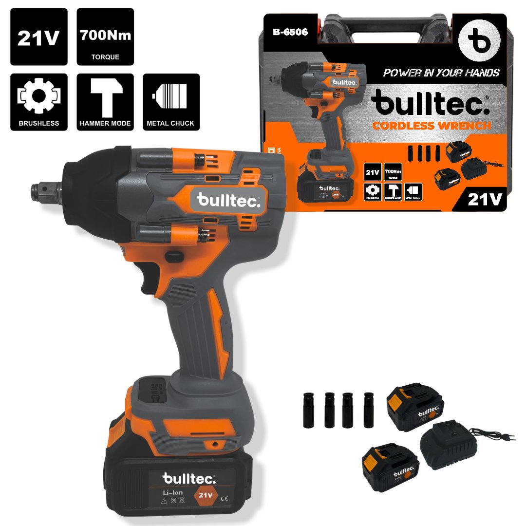 Llave de Impacto Inalambrico BULLTEC BT6506