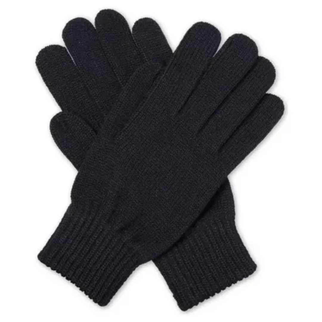 Guantes de Tela Diseño Liso Negro GBY-M10