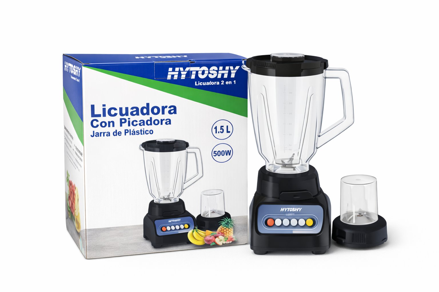 LICUADORA CON PICADORA JARRA PLASTICA HY-999P