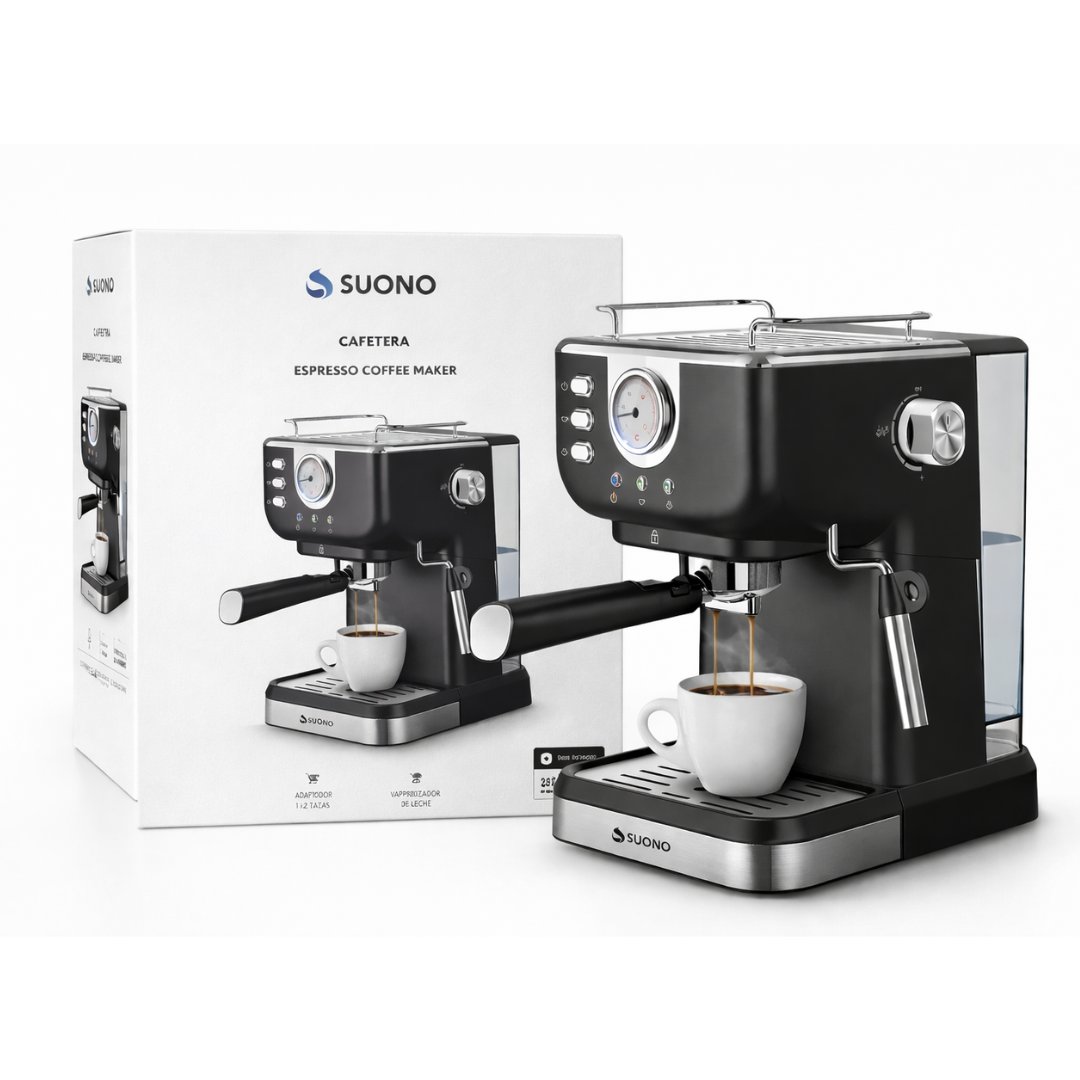 Cafetera Espresso Maker con Vaporizador de Leche SUONO 392