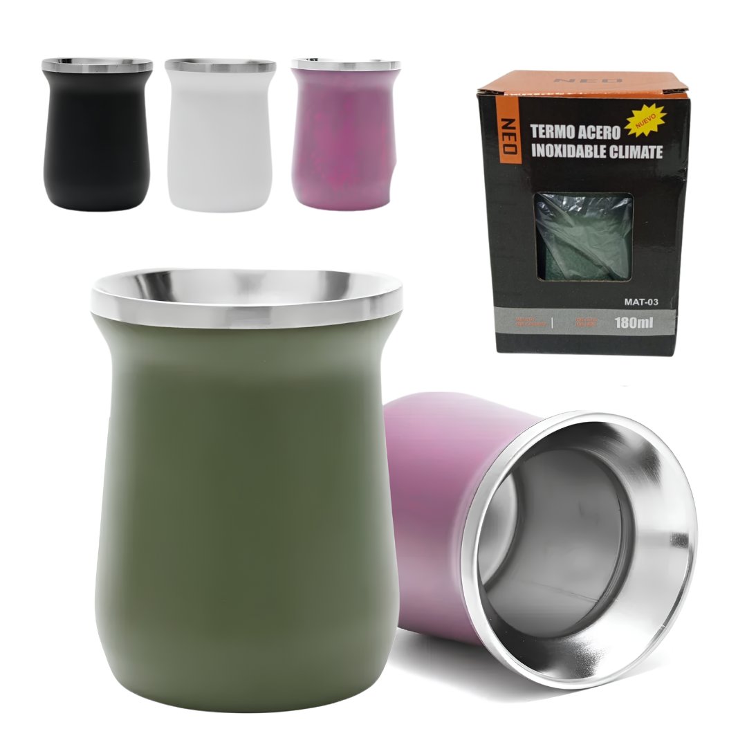 Mate Termico Acero Inoxidable 180ML MAT-03