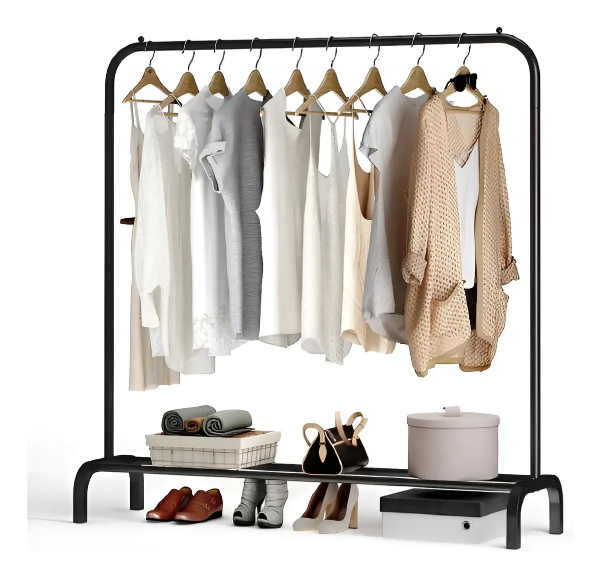 Perchero Movil Metalico Barral Exhibidor 150x110cm Waggs PERE01