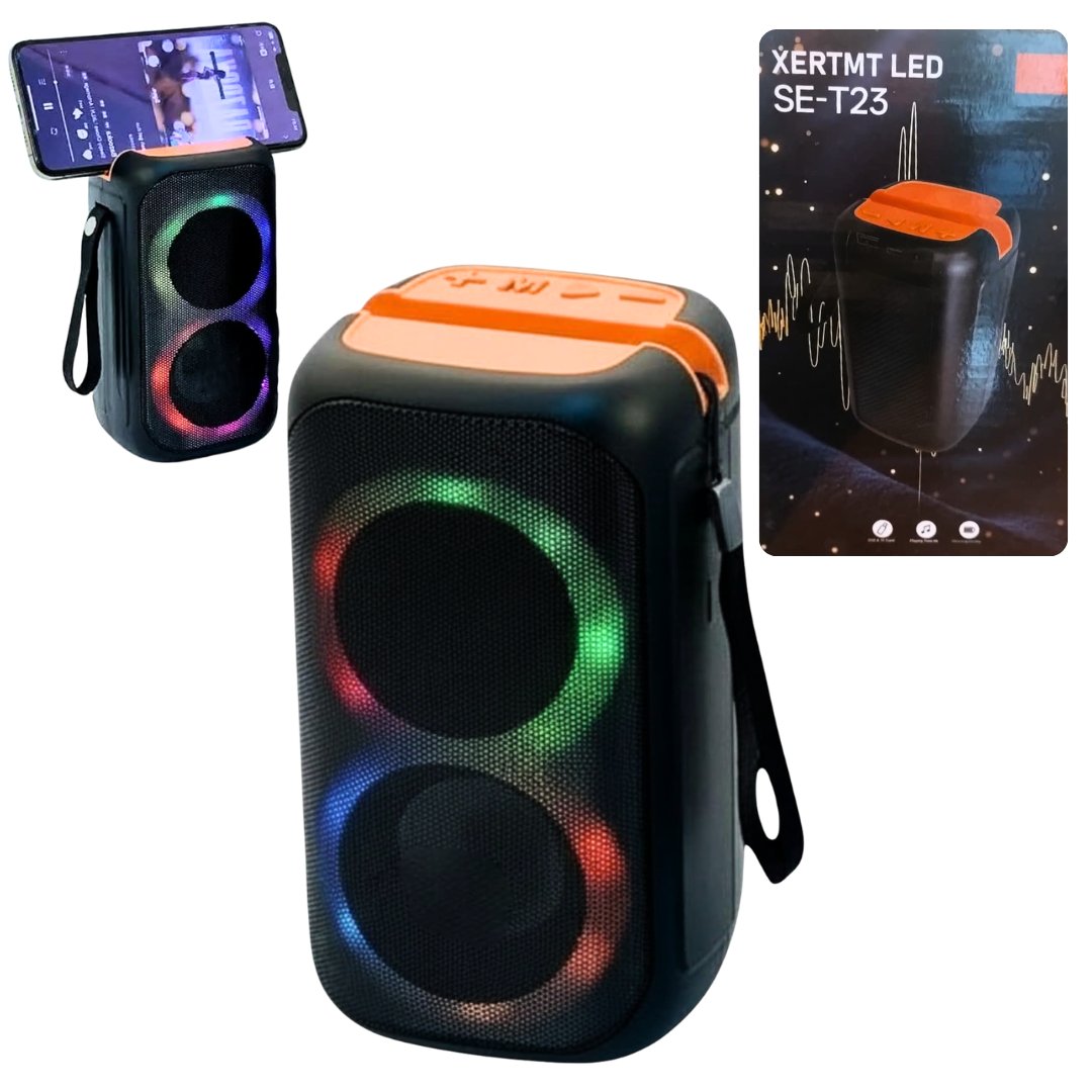 Parlante Bluetooth RGB con Soporte para Celular XERTMT SE-T23