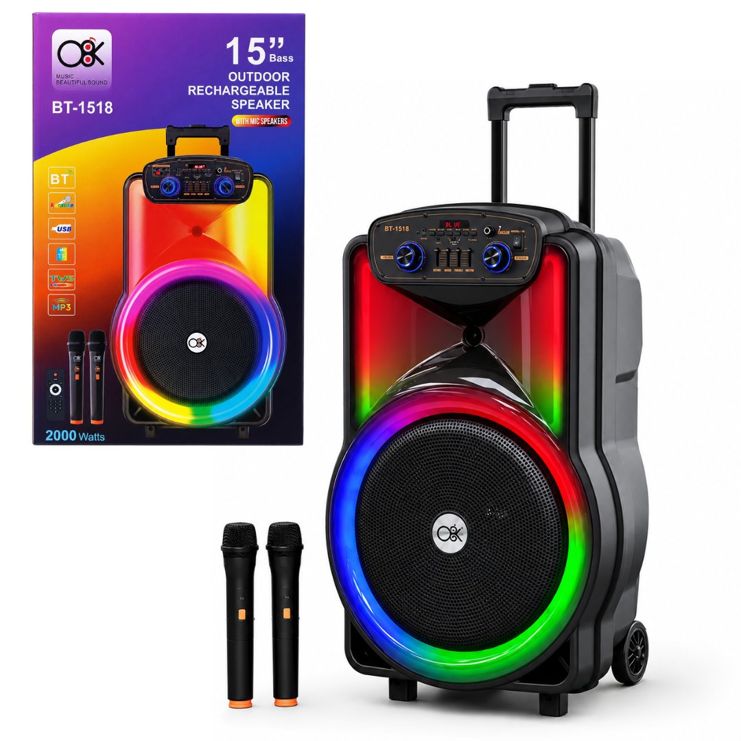 Parlante Bluetooth 15″ Pulgadas PARTY BOX BT-1518