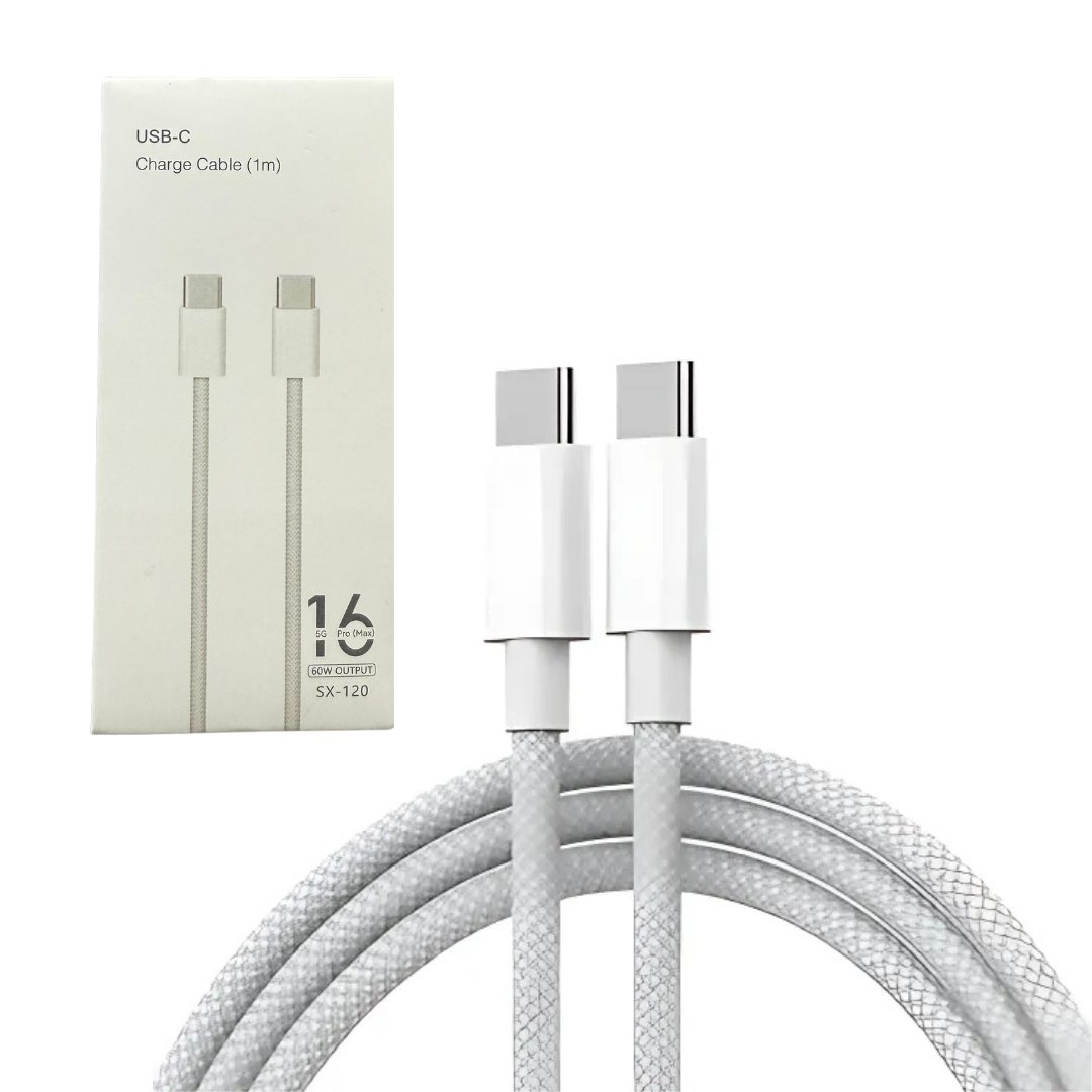 Cable USB-C a USB-C Mallado Compatible iPhone 16 SX-120