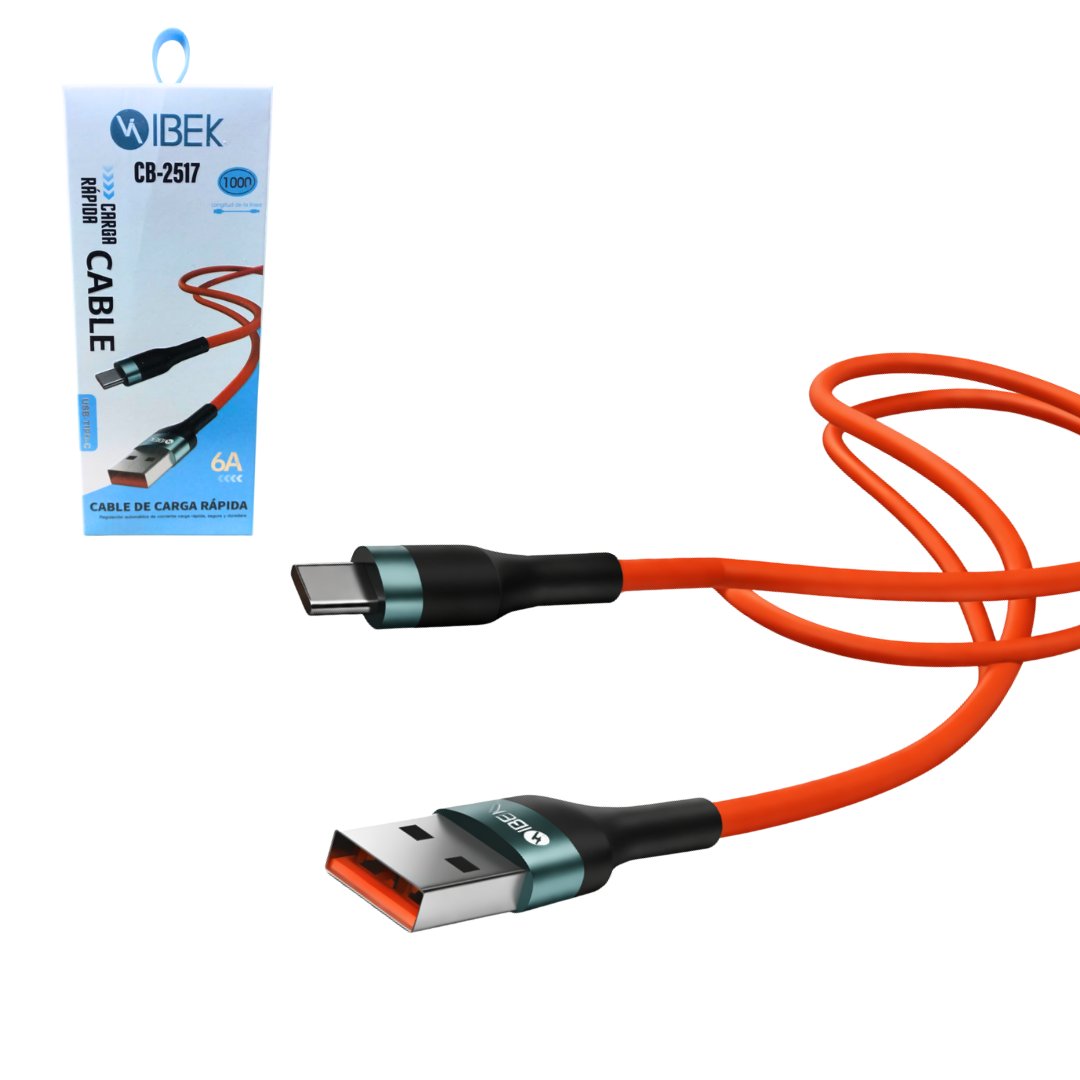 Cable Tipo C IBEK de Carga Rápida 6A CB-2517