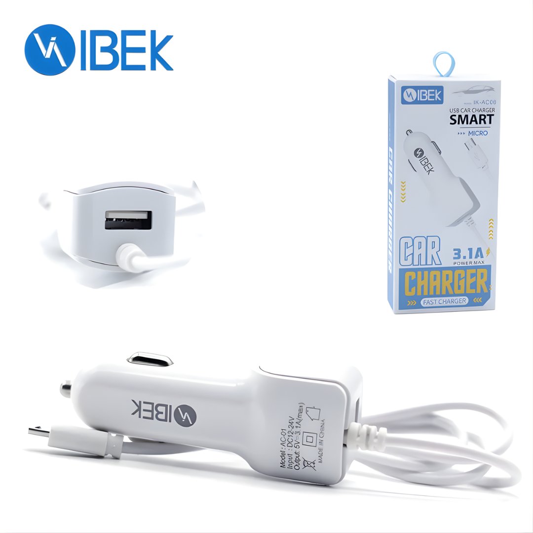 Cargador de Auto Tipo C IBEK 3.1A IK-AC05