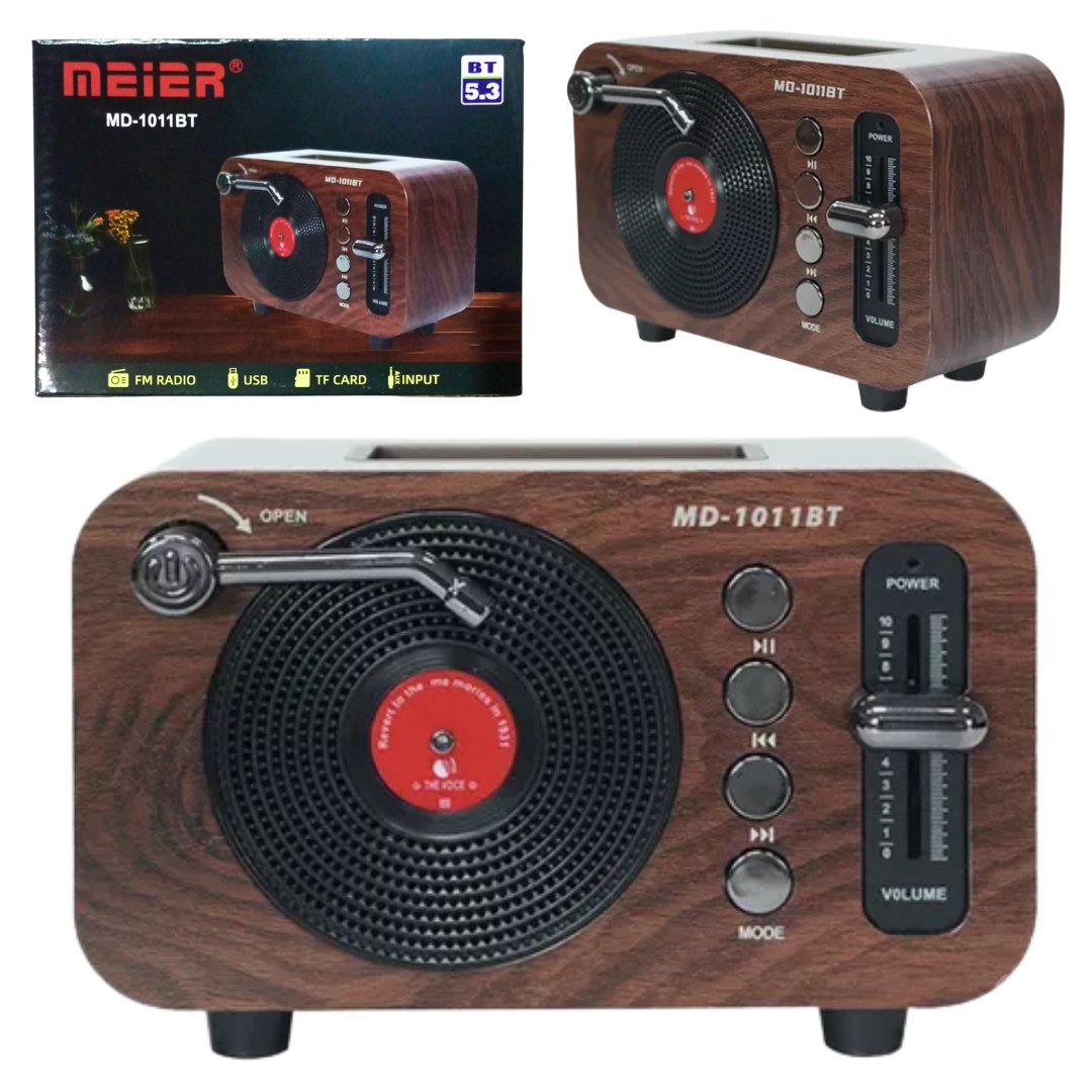 Radio Retro Bluetooth USB SD Aux MEIER MD-1011BT